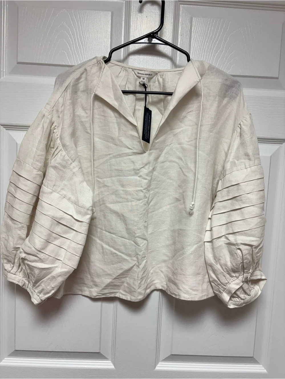 NWT Banana Republic Linen Peasant Blouse